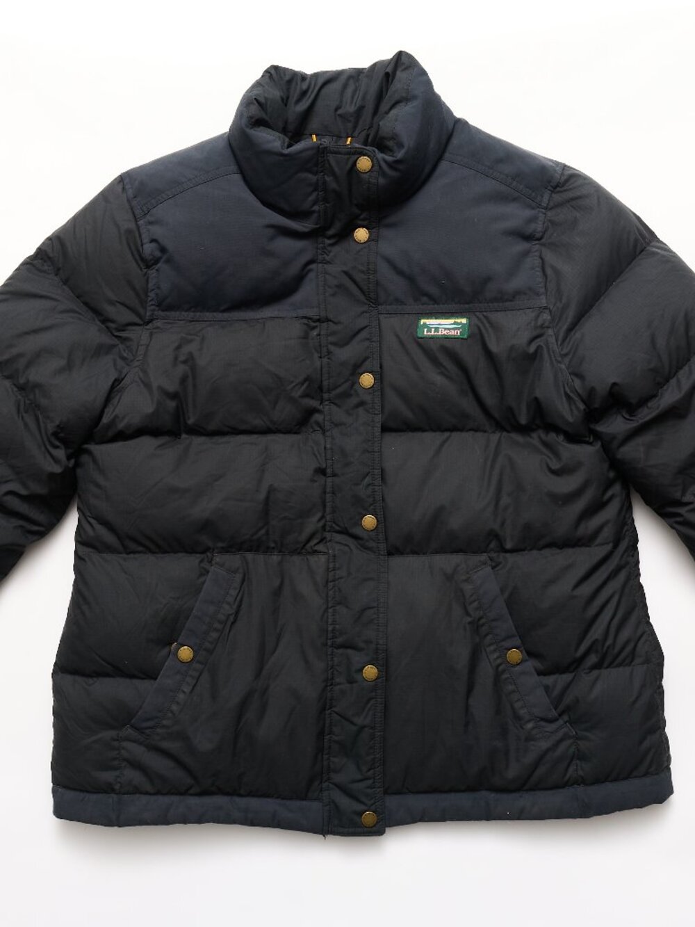 LL BEAN BLACK QUILTED PUFFER JACKET